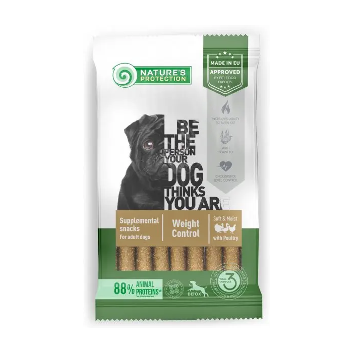 Nature's Protection Snack para Perros Adultos Detox Weight Control con Aves, 110 gr