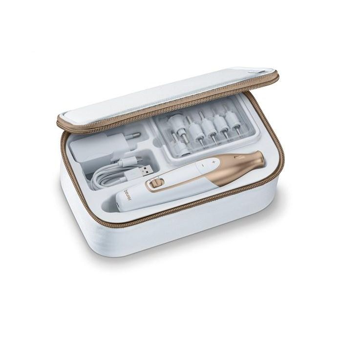 Beurer MP-64 Set de Manicura y Pedicura Profesional con Luz LED y Batería de Litio - 10 Accesorios, 3 Velocidades 3 Beurer MP-64 Set de Manicura y Pedicura Profesional con Luz LED y Batería de Litio - 10 Accesorios, 3 Velocidades 3
