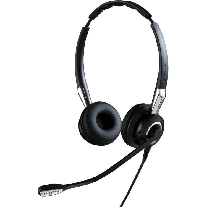 Jabra 2400 II Duo WB Balanced Auriculares Alámbricos Diadema Binaural para Oficina/Centro de Llamadas con Micrófono Cancelación Ruido
