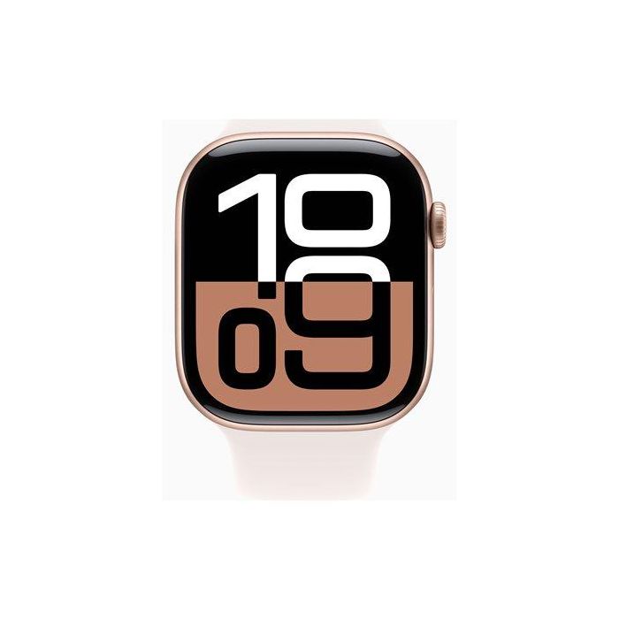Apple Watch Series 10 (GPS + Cellular) 46mm Oro Rosa Aluminio Pulsera Deportiva Rubor Ligero Fluoroelastómero 64GB M/L 1