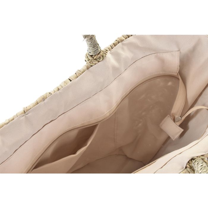 Bolso Mediterraneo DKD Home Decor Natural Blanco 16 x 30 x 59 cm 2 Bolso Mediterraneo DKD Home Decor Natural Blanco 16 x 30 x 59 cm 2