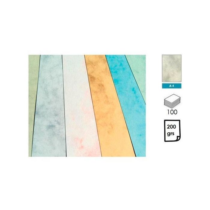 Michel Papel Marmoleado A4 200 gr Pack 100H Gris Michel Papel Marmoleado A4 200 gr Pack 100H Gris