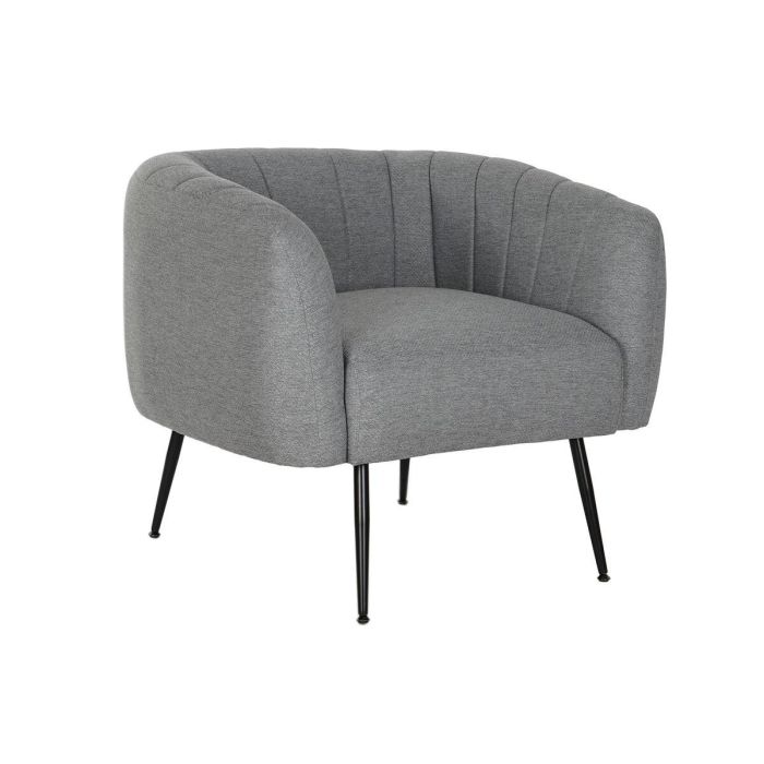 Sillon Scandi DKD Home Decor Gris Negro 75 x 73 x 81 cm