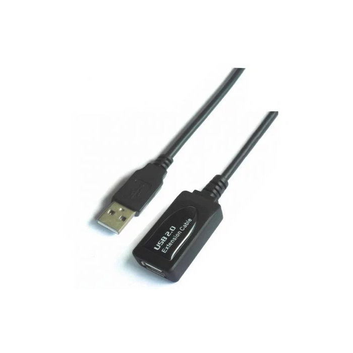 Aisens Cable Extensión USB 2.0 Prolongador Amplificador Macho Hembra 5 Metros Negro