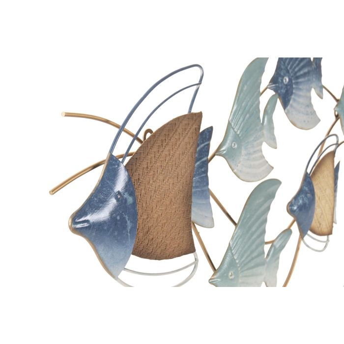 Decoracion Pared Mediterraneo DKD Home Decor Azul Turquesa 4.5 x 45 x 90 cm (2 Unidades) 1