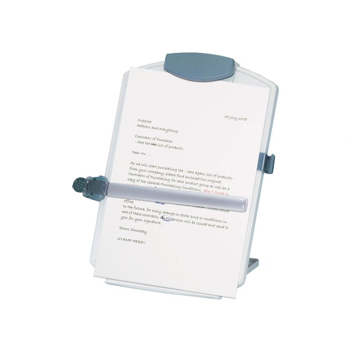 Q-connect Atril para ordenador de sobremesa base regulable de plástico 345 x 235 mm 2 Q-connect Atril para ordenador de sobremesa base regulable de plástico 345 x 235 mm 2