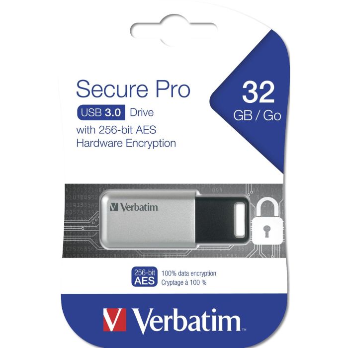 Verbatim Pendrive Secure Pro 32GB USB 3.2 Retráctil con Cifrado Hardware AES 256 bits, 100MB/s Escritura 2 Verbatim Pendrive Secure Pro 32GB USB 3.2 Retráctil con Cifrado Hardware AES 256 bits, 100MB/s Escritura 2