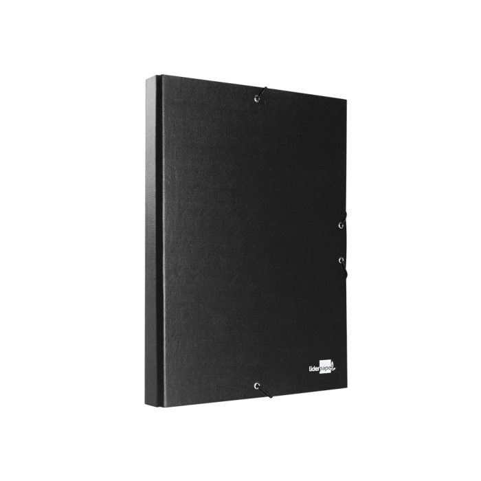 Liderpapel Carpeta proyectos folio lomo 30mm cartón forrado negra 250 x 350 mm 5