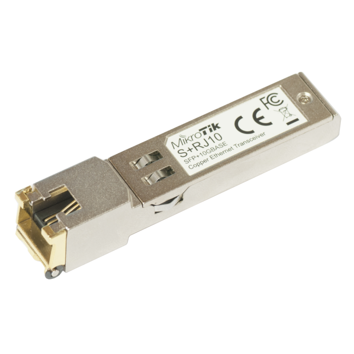 Mikrotik S+RJ10 Módulo Transceptor de Red con Conversión de Puerto SFP+ a RJ45 10 Gigabit Ethernet para Conexiones Cableadas Mikrotik S+RJ10 Módulo Transceptor de Red con Conversión de Puerto SFP+ a RJ45 10 Gigabit Ethernet para Conexiones Cableadas