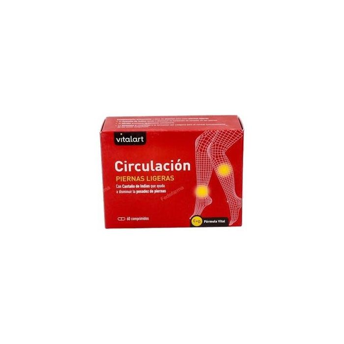Vitalart Circulación Piernas Ligeras, 60 Comprimidos con Castaño de Indias, Uva y Mirtilo para Bienestar Vascular
