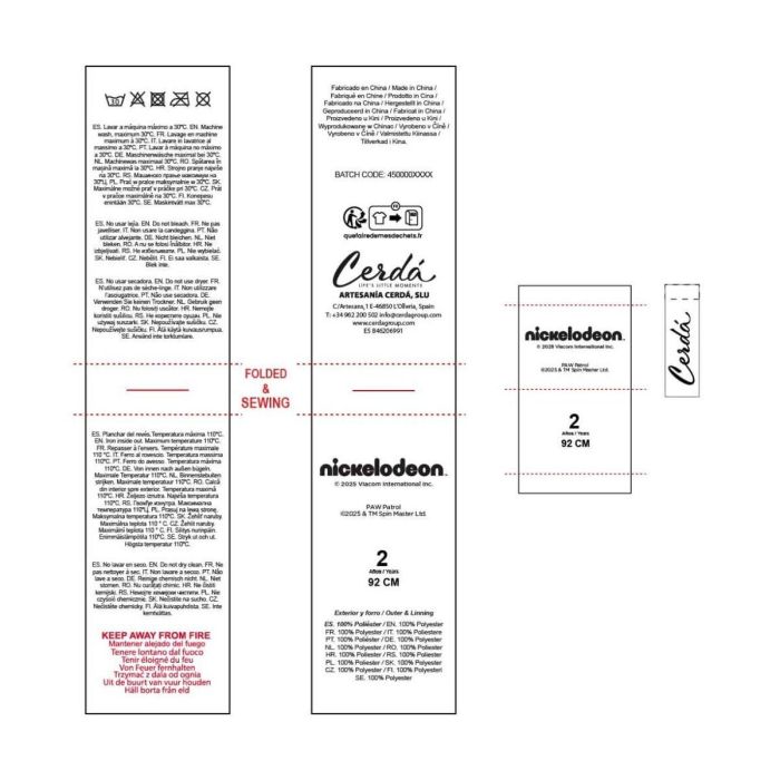 Batín Infantil The Paw Patrol 12 Años 3
