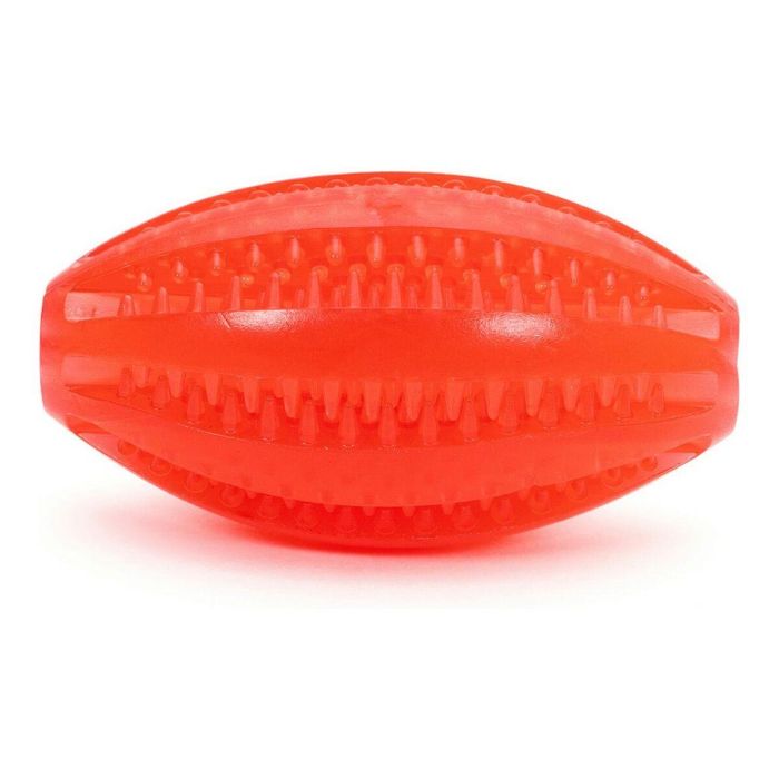 Gloria Pelota Dental Rugby TPR 9 cm para Perro Juguete Mordedor Limpieza