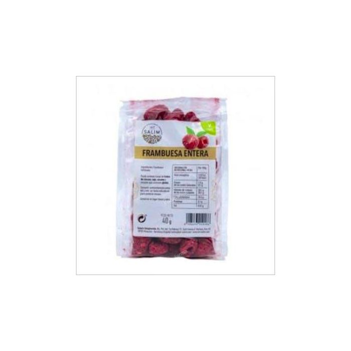 INT SALIM Frambuesa Liofilizada Entera 40g - Fruta Deshidratada Natural Saludable 100% Frambuesa para Snack o Recetas