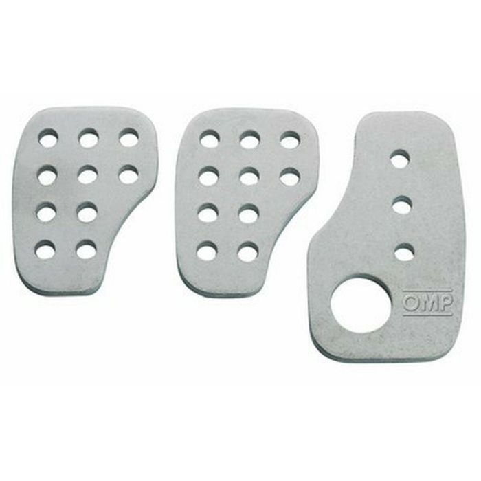 Omp Set 3 Racing Pedales Plata OMPOA0-1030 Aluminio Liso Uso Rally