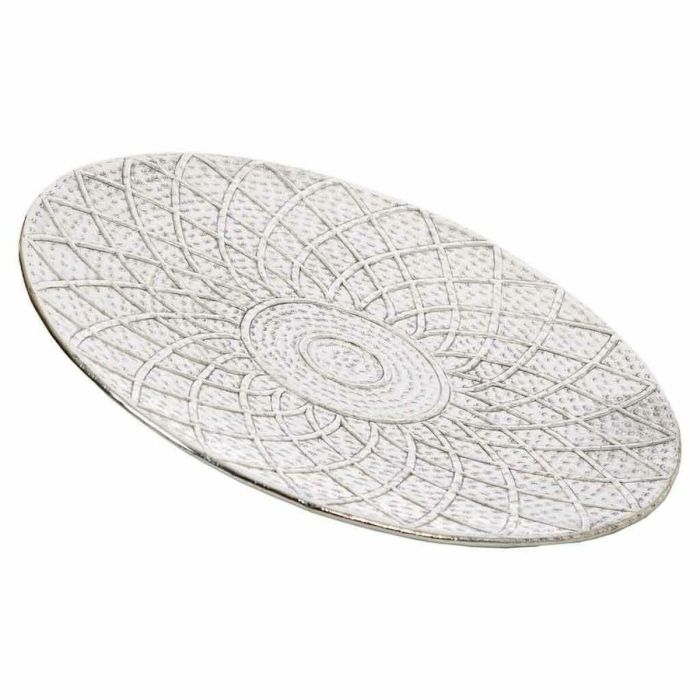 Plato Decorativo Alexandra House Living Plata Níquel 61 x 2 x 61 cm 0 Plato Decorativo Alexandra House Living Plata Níquel 61 x 2 x 61 cm 0