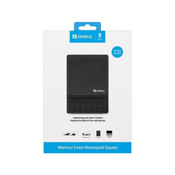 Sandberg Alfombrilla de Ratón con Espuma Viscoelástica, Soporte Muñeca, Antideslizante, Diseño Confortable Sandberg Alfombrilla de Ratón con Espuma Viscoelástica, Soporte Muñeca, Antideslizante, Diseño Confortable
