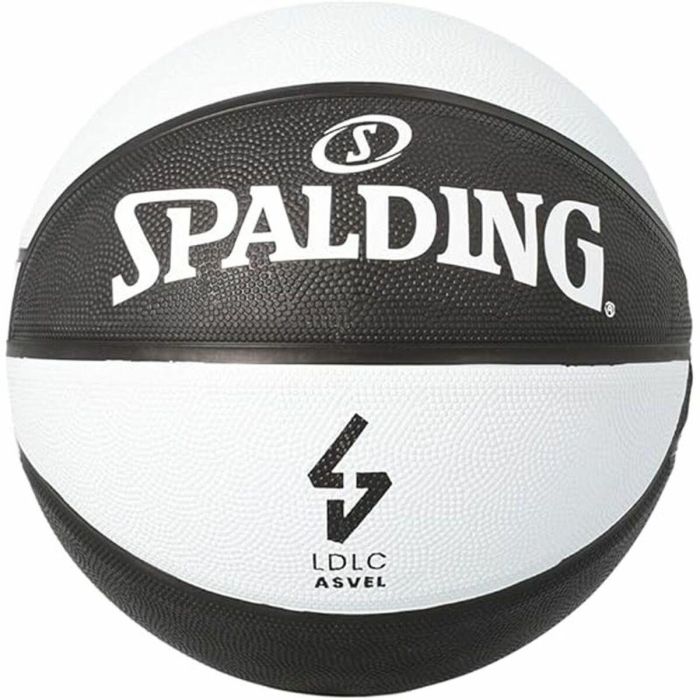 Balón de Baloncesto Spalding Asvel Sz7 Blanco Negro (Talla 7) Balón de Baloncesto Spalding Asvel Sz7 Blanco Negro (Talla 7)