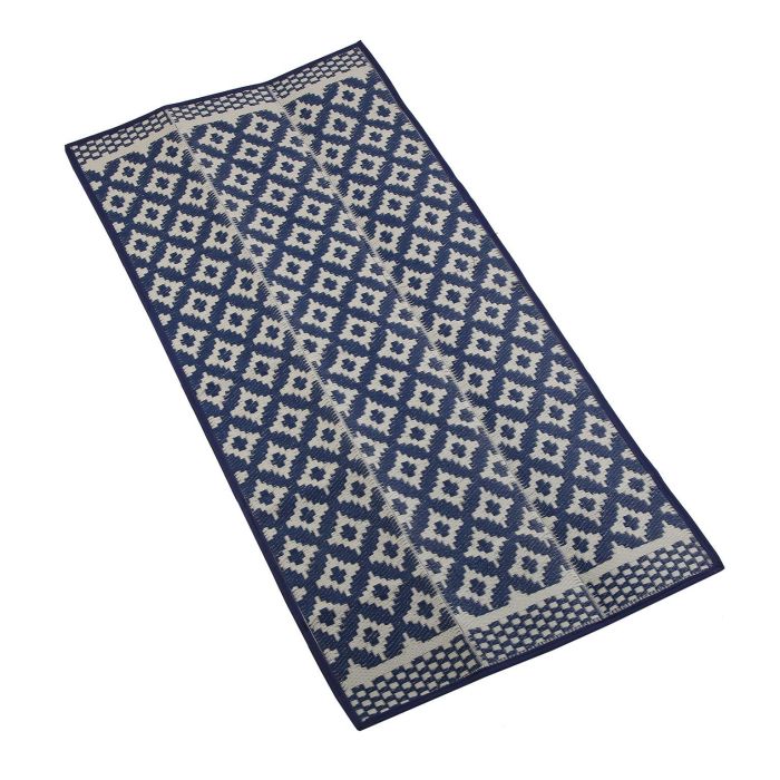 Alfombra Picnic Rombos Azules Versa 90X1CM (2 Unidades) 2 Alfombra Picnic Rombos Azules Versa 90X1CM (2 Unidades) 2