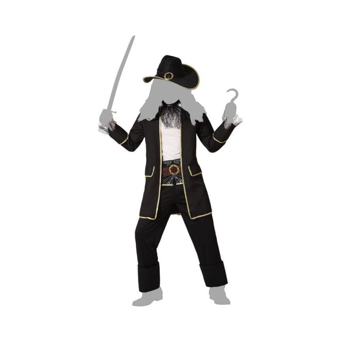 Disfraz Pirata Hombre Adulto Barbanegra XS-S 4 Disfraz Pirata Hombre Adulto Barbanegra XS-S 4