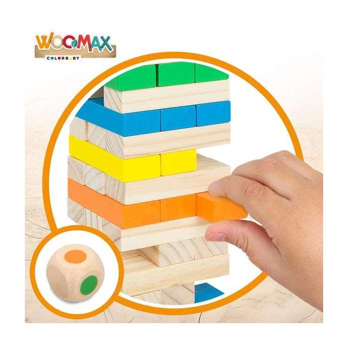 Torre blocs de madera 26 cm con 58 piezas (woomax) 9 Torre blocs de madera 26 cm con 58 piezas (woomax) 9