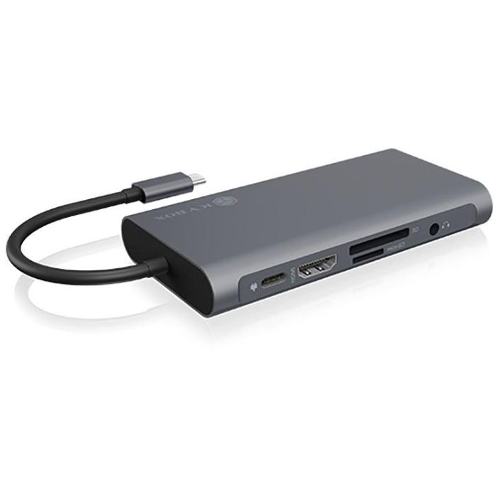 ICY BOX IB-DK4040-CPD USB-C 10-in-1 PD 100W DockingStation 4