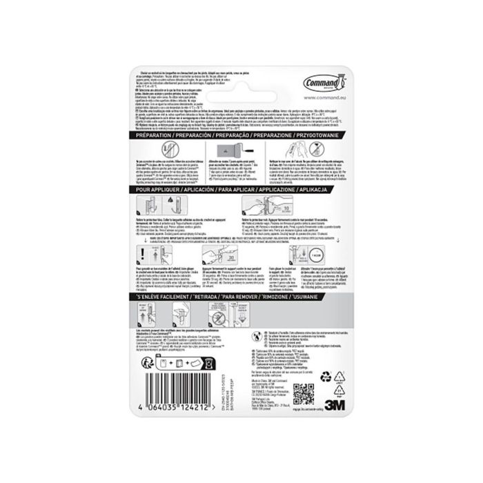 Gancho para colgar 3M 1,8 kg Negro ABS (1 unidad) 1 Gancho para colgar 3M 1,8 kg Negro ABS (1 unidad) 1