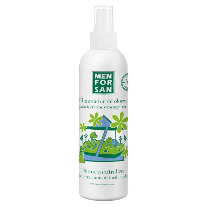 Men For San Eliminador de Olores Natural Fragancia Talco para Terrarios y Tortugueras de Reptiles 250 ml Spray
