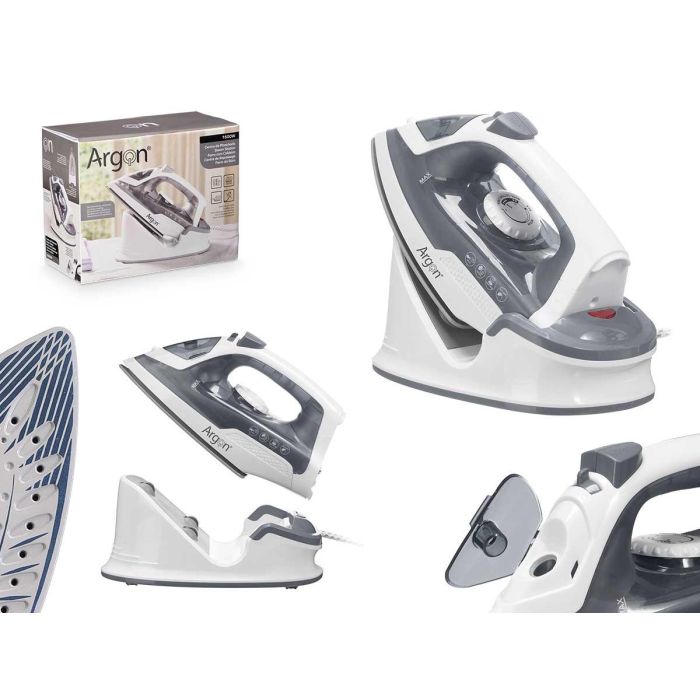 Plancha Inalambrica Con Base Gris Ceramico 1600W Argon 25X20CM (6 Unidades) Plancha Inalambrica Con Base Gris Ceramico 1600W Argon 25X20CM (6 Unidades)