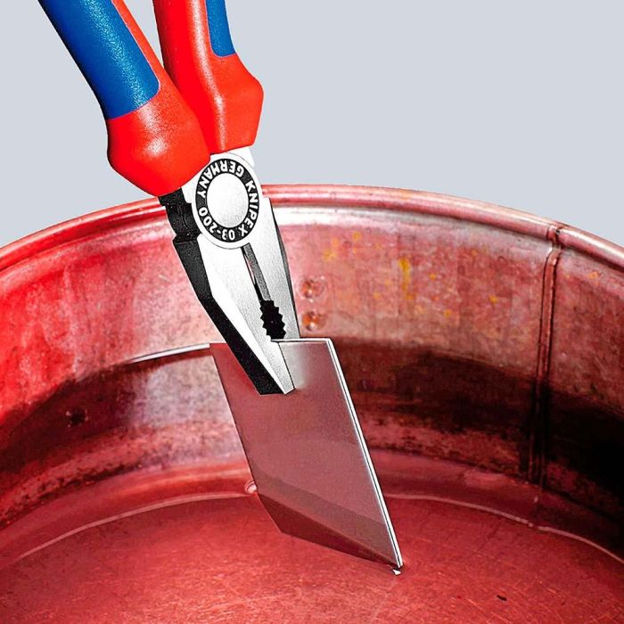 Knipex Alicates Universales 205 x 44 x 21 mm para cortar alambre blando y duro, 200 mm filo con bisel 2