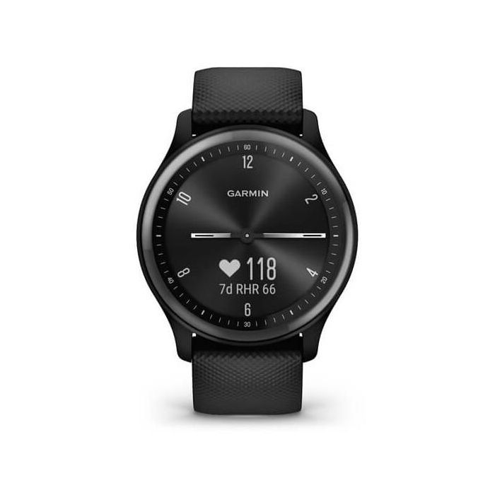 Garmin Vivomove Sport - Reloj inteligente híbrido con manecillas, pantalla táctil y funciones conectadas - Negro pizarra 6