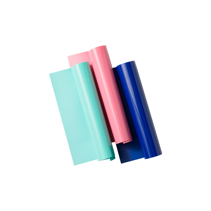 Cricut Joy Xtra Smart Iron-On Lámina de vinilo de transferencia térmica liso, Azul/Rosa/Turquesa, 3 hojas, 2010398 1 Cricut Joy Xtra Smart Iron-On Lámina de vinilo de transferencia térmica liso, Azul/Rosa/Turquesa, 3 hojas, 2010398 1