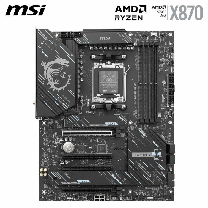 MSI Placa Base X870 GAMING PLUS WiFi AM5 ATX DDR5 128GB AAANX05377 5 MSI Placa Base X870 GAMING PLUS WiFi AM5 ATX DDR5 128GB AAANX05377 5