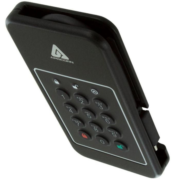 Apricorn 2TB SSD, USB 3.2 Gen.1 Type-C, 8MB Buffer, 1000Mbps, AES 256 XTS, Pin Authentication, 1500G Shock, 120x67x15mm, 200g 3