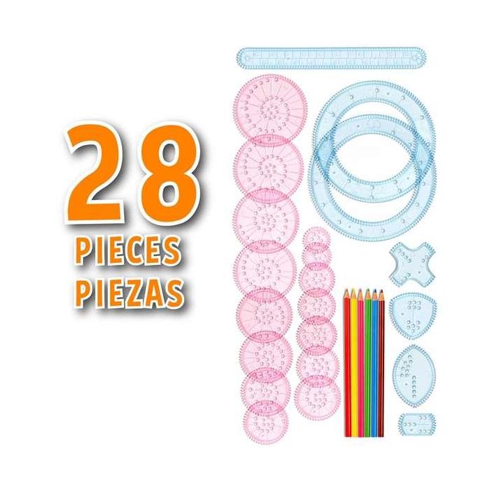 Set de dibujo molto graphics con 28 accesorios. 124x60x1 cm 1 Set de dibujo molto graphics con 28 accesorios. 124x60x1 cm 1