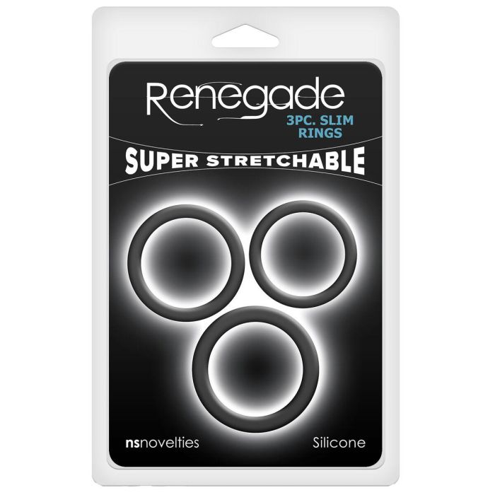Anillo para el Pene NS Novelties Renegade Negro (S) (M) (L) 1 Anillo para el Pene NS Novelties Renegade Negro (S) (M) (L) 1