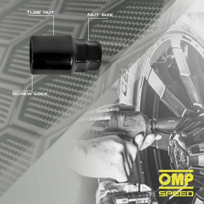 Tornillos Antirrobo OMP OMPS09811201 M12 x 1,25 4 uds Negro 1