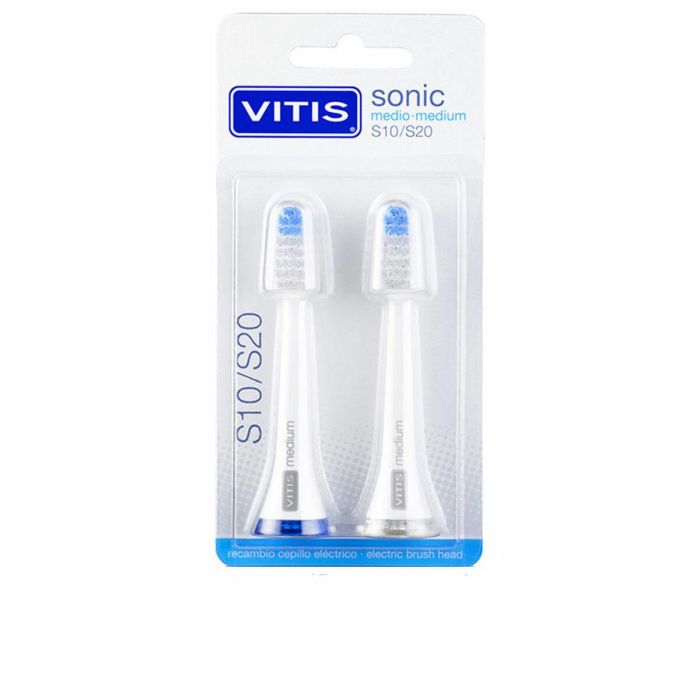 Vitis SONIC S10/S20 Cabezal Medio Duo para Cepillo de Dientes Eléctrico - 2 Unidades Vitis SONIC S10/S20 Cabezal Medio Duo para Cepillo de Dientes Eléctrico - 2 Unidades