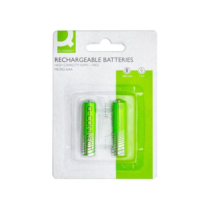 Pila Q-Connect Alcalina Aaa Recargable Blister De 2 Unidades 1