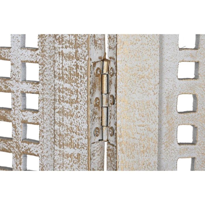 Biombo DKD Home Decor Blanco Madera de mango Madera MDF 150 x 2 x 180 cm 4