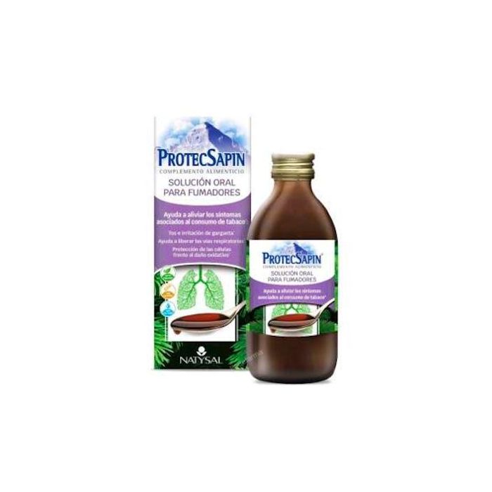 Protecsapin Jarabe para Fumadores 250 ml - Ayuda con Plantas, Propóleo, Vitaminas y Minerales - Sin Gluten ni Lactosa