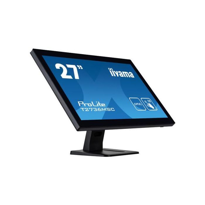 Iiyama Monitor Táctil 27" Full HD IPS, 1920x1080, PCAP 10P Touch, HDMI, DisplayPort, USB Hub 3.2, Altavoces (T2752MSC-B1)