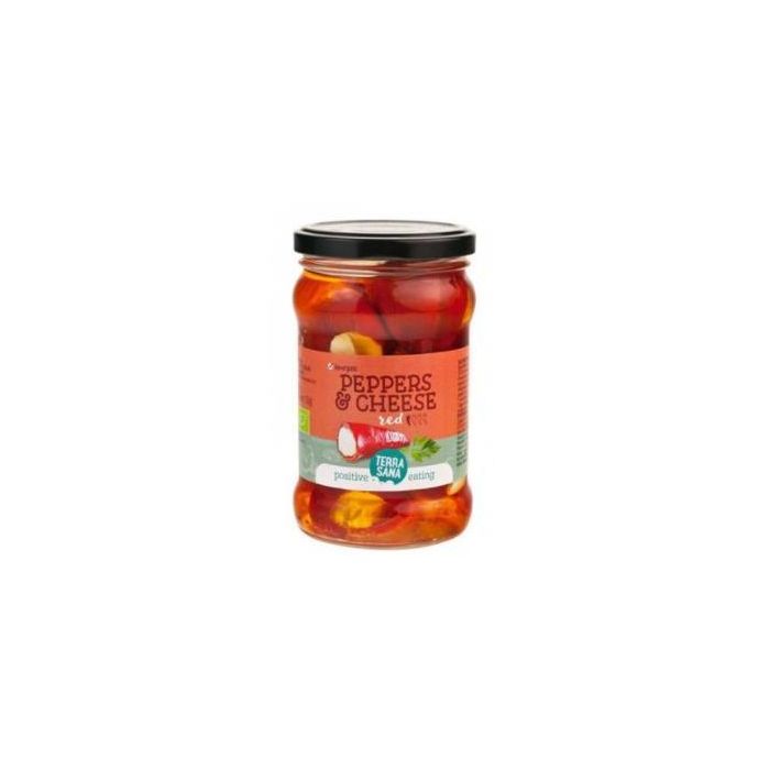 TERRASANA Pimientos Rojos Rellenos de Crema de Quesos 270g Bio