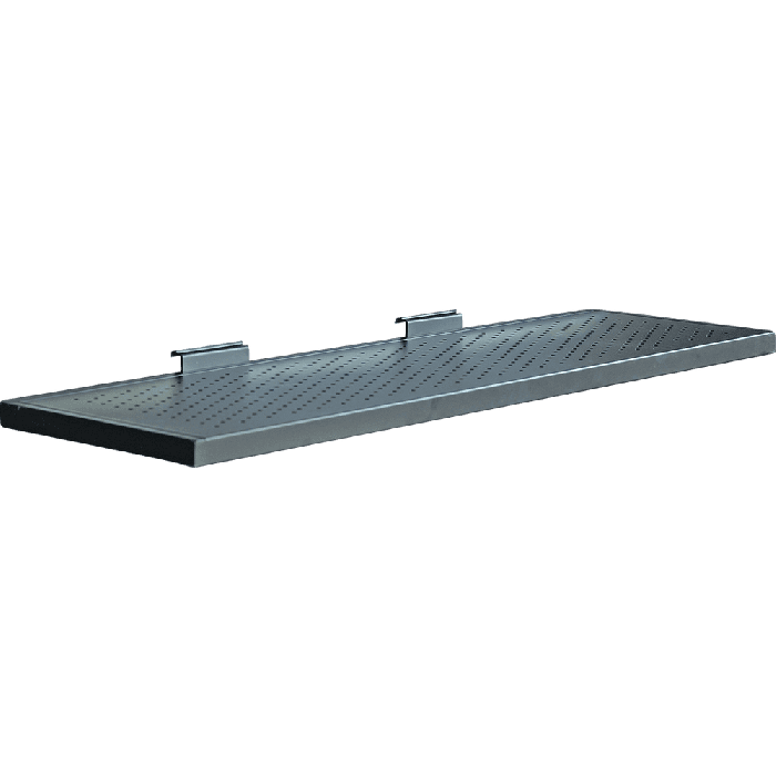 Quiklok Estantería Grande Slatwall de Acero Negra para Pared 1150x320mm, Carga Máxima 45kg
