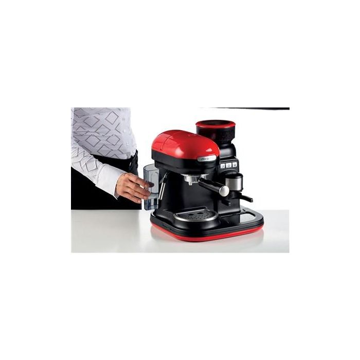 Ariete Cafetera Espresso Moderna con Molinillo Roja 1318/00 12 Ariete Cafetera Espresso Moderna con Molinillo Roja 1318/00 12