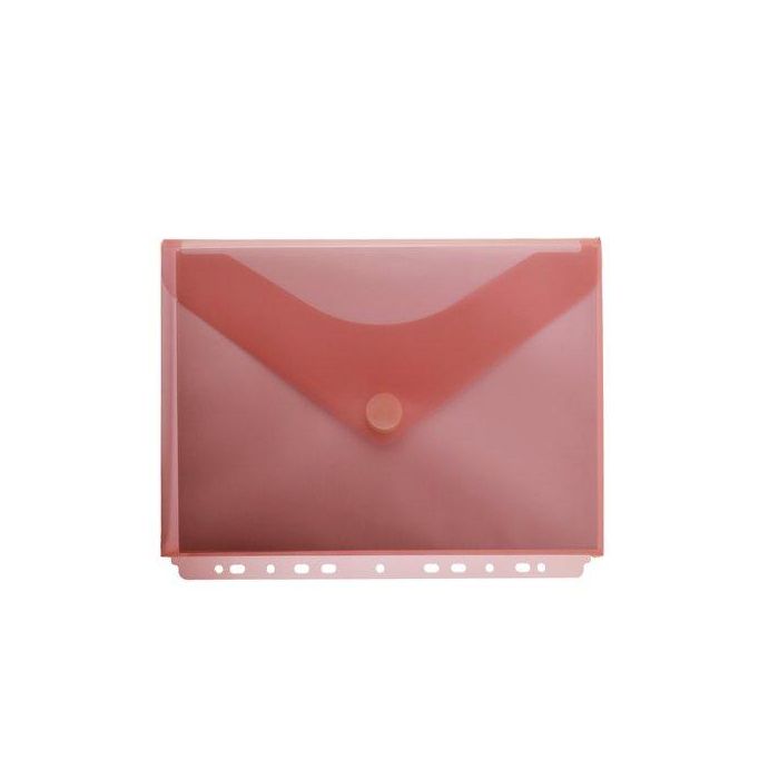 Dosier Sobre Office Box Fuelle Pp Velcro A4+ Multitaladro Rojo Transparente 10 unidades