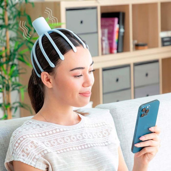 Innovagoods Masajeador de Cabeza Helax Recargable Masaje Vibratorio 360° USB-C 2
