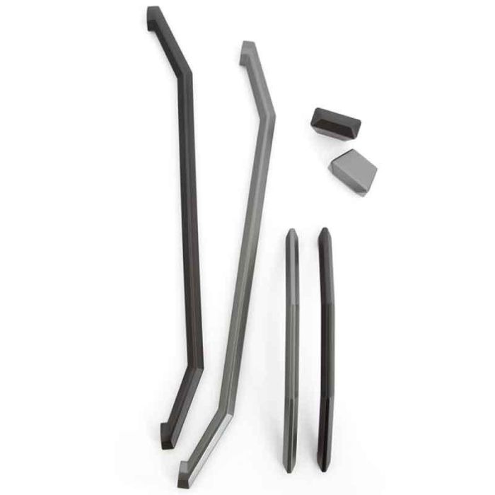 Giusti Tirador Kibo Zamak Negro Mate, Tirador para mueble, Distancia entre agujeros 320 mm 1 Giusti Tirador Kibo Zamak Negro Mate, Tirador para mueble, Distancia entre agujeros 320 mm 1