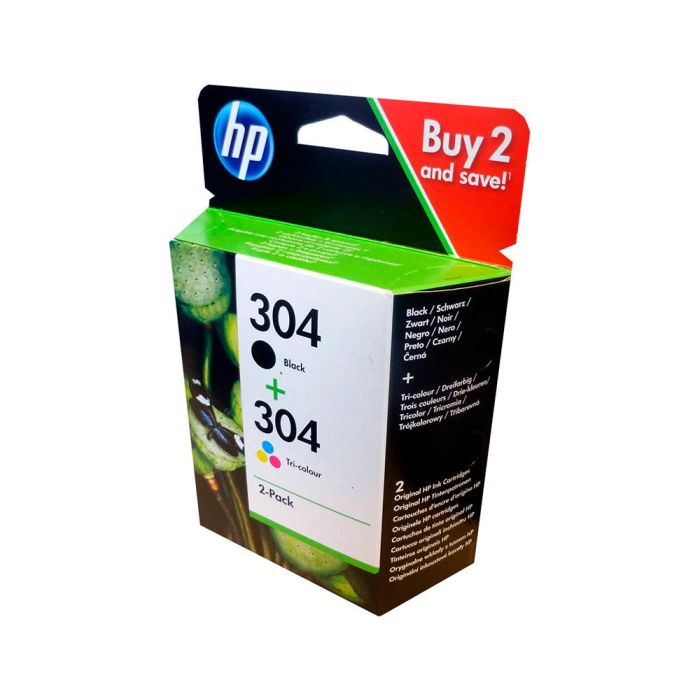 Ink-Jet Hp 304 3Jb05Ae Deskjet 2620 - 2630 - 3720 - 3730 - 3750 - 3760 - Envy 5010 - 5020 - 5030 Multipack 2