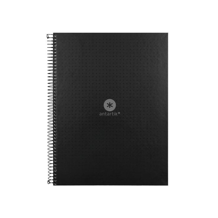 Cuaderno Espiral A4 Micro Antartik Dots Tapa Forrada 80H 90 gr Rayado Puntos 1 Banda 4 Taladros Negro 1