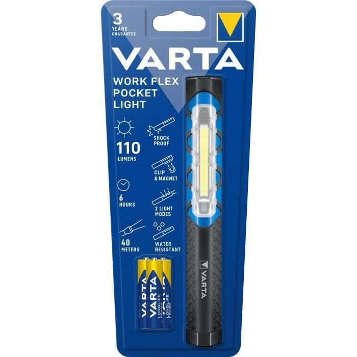 Linterna varta work flex pocket light 110lm